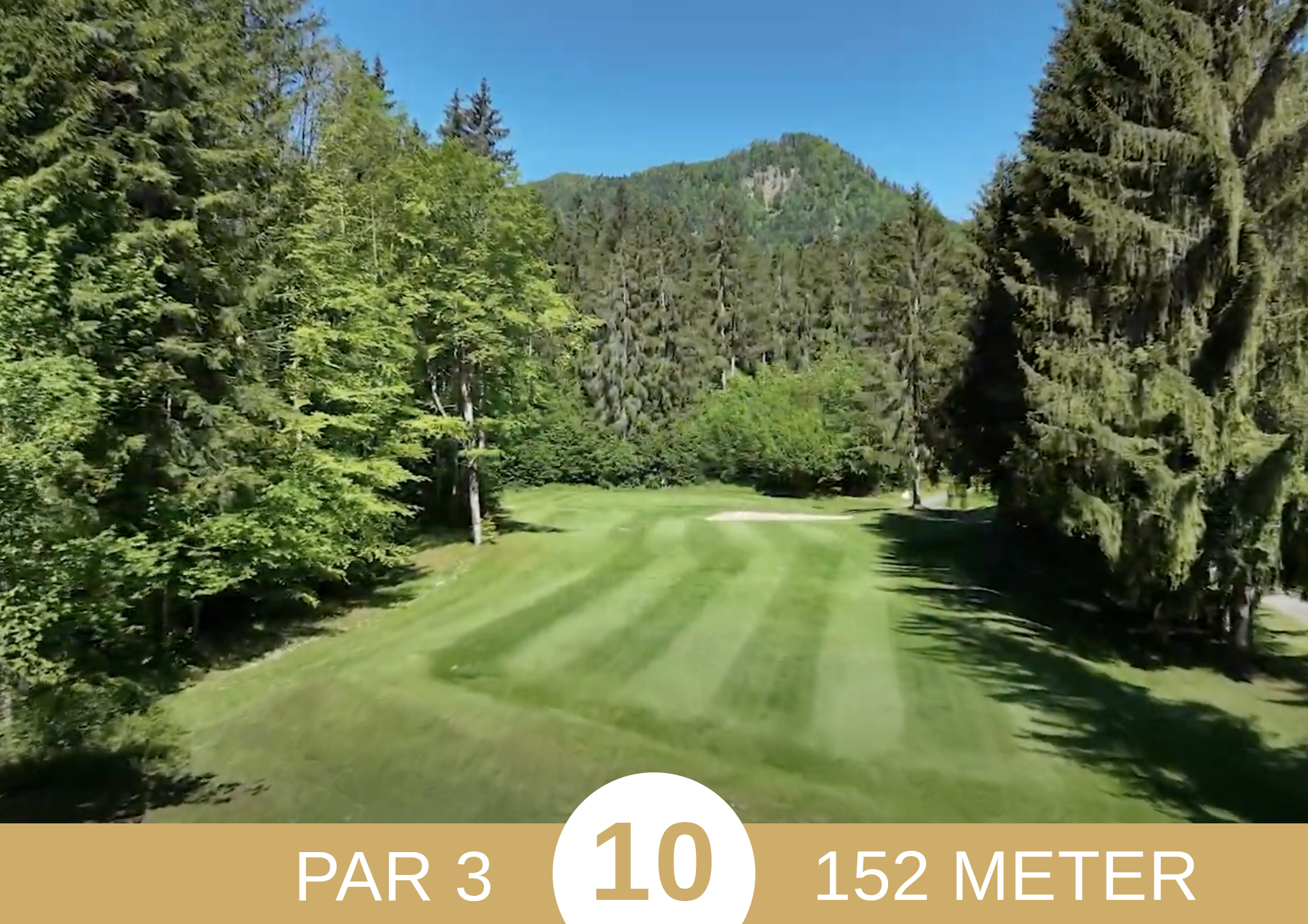 Golf Loch 10 des Kaiserwinkl Golf Kössen - Lärchenhof