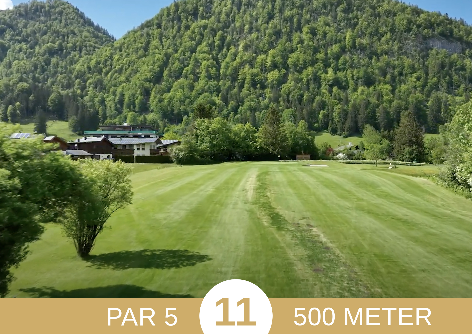 Golf Loch 11 des Kaiserwinkl Golf Kössen - Lärchenhof