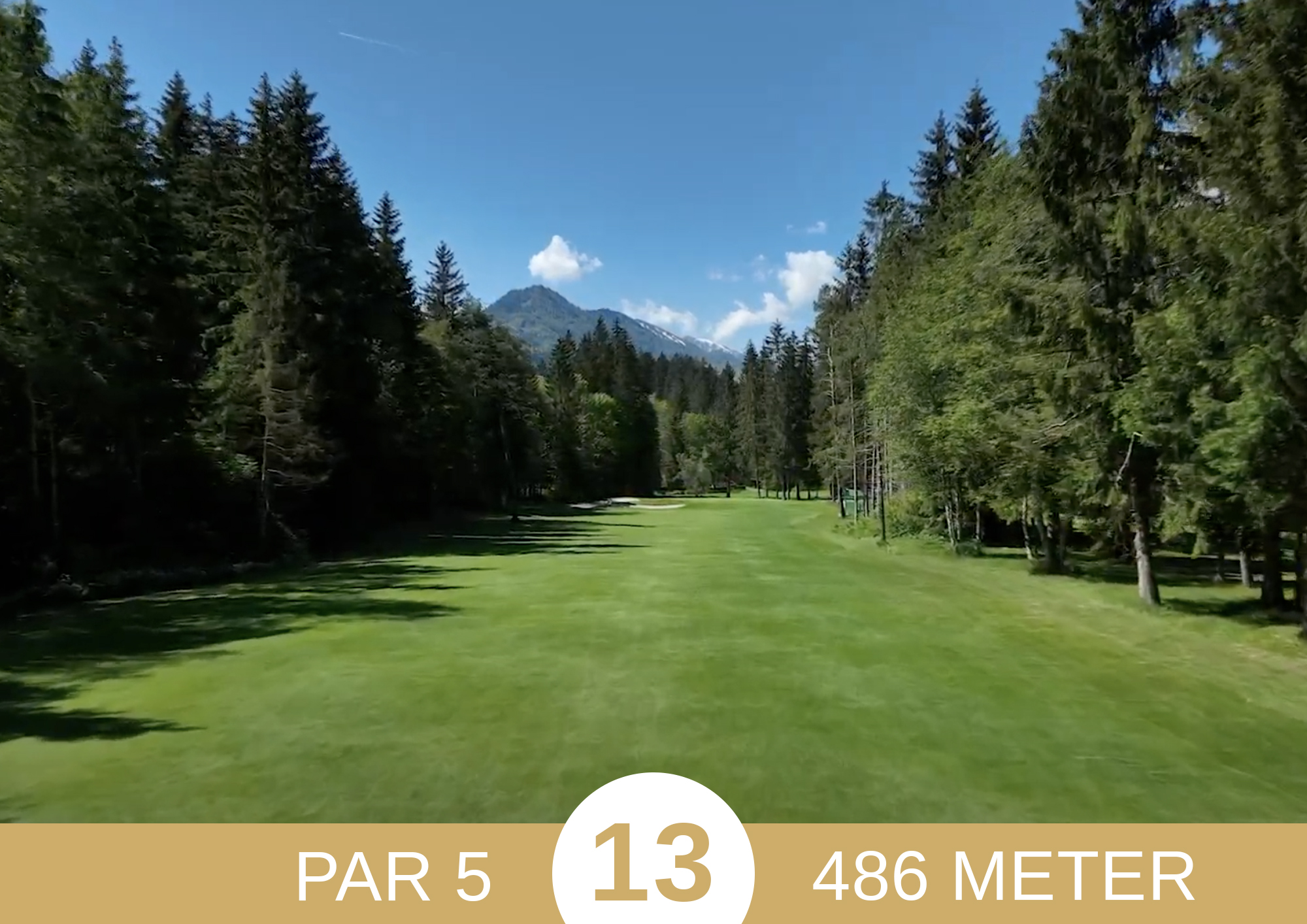 Golf Loch 13 des Kaiserwinkl Golf Kössen - Lärchenhof