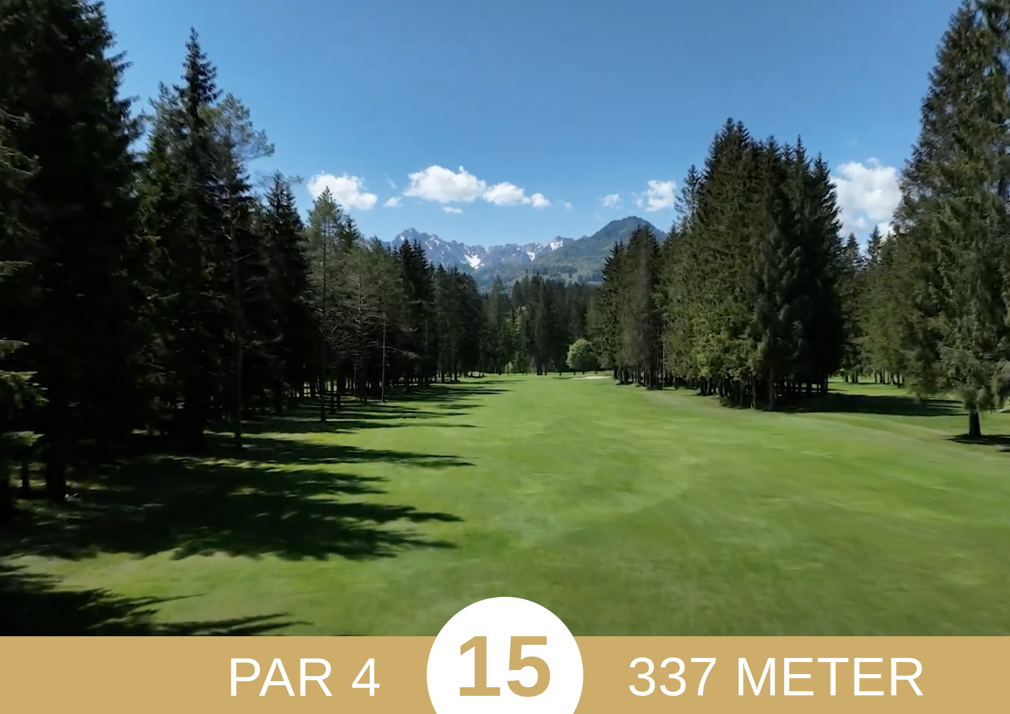 Golf Loch 15 des Kaiserwinkl Golf Kössen - Lärchenhof