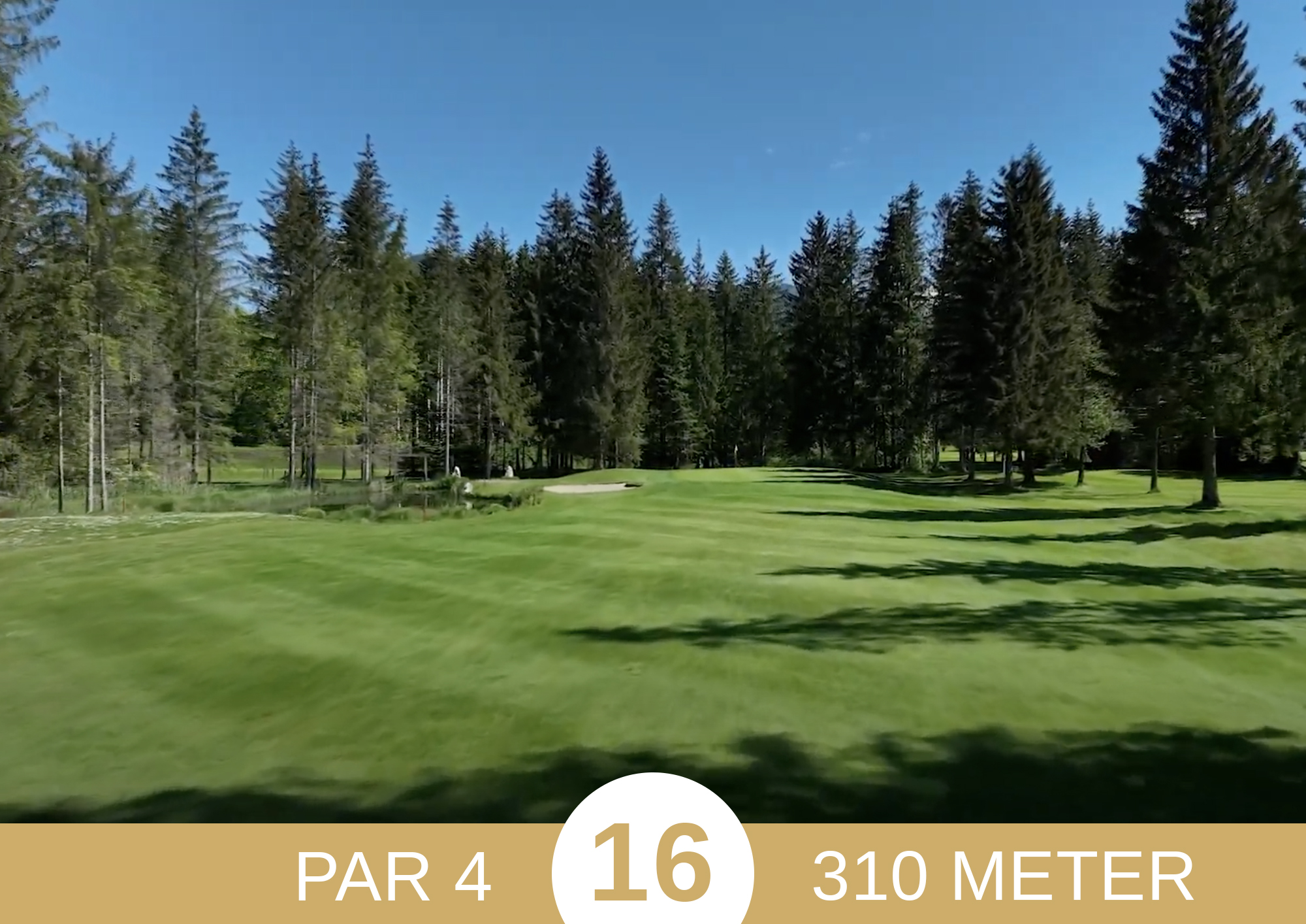 Golf Loch 16 des Kaiserwinkl Golf Kössen - Lärchenhof