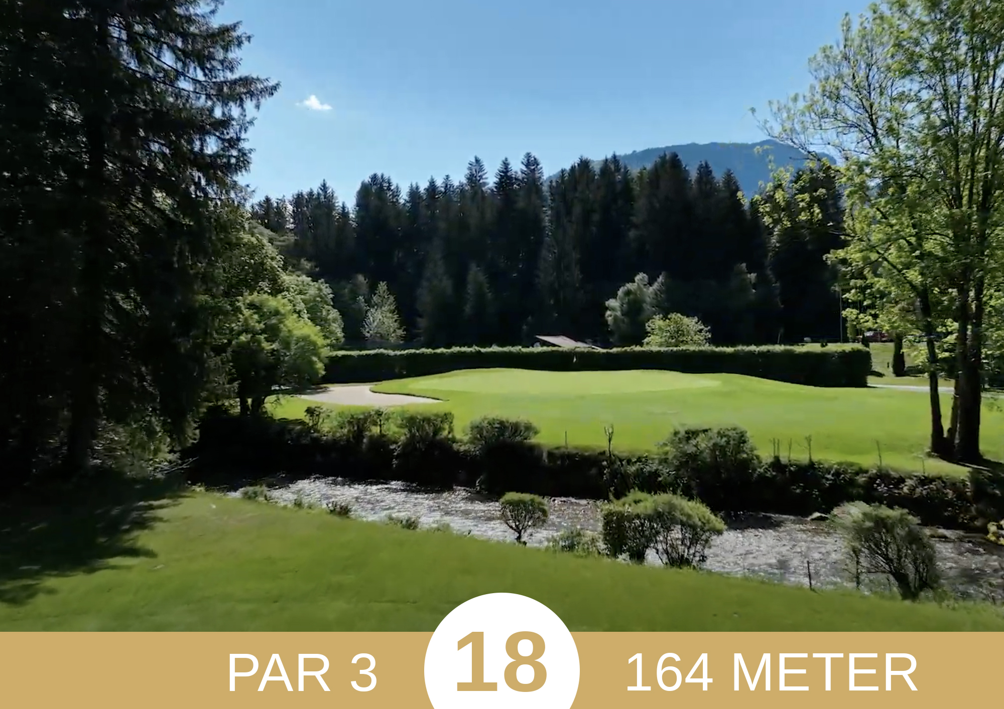 Golf Loch 18 des Kaiserwinkl Golf Kössen - Lärchenhof