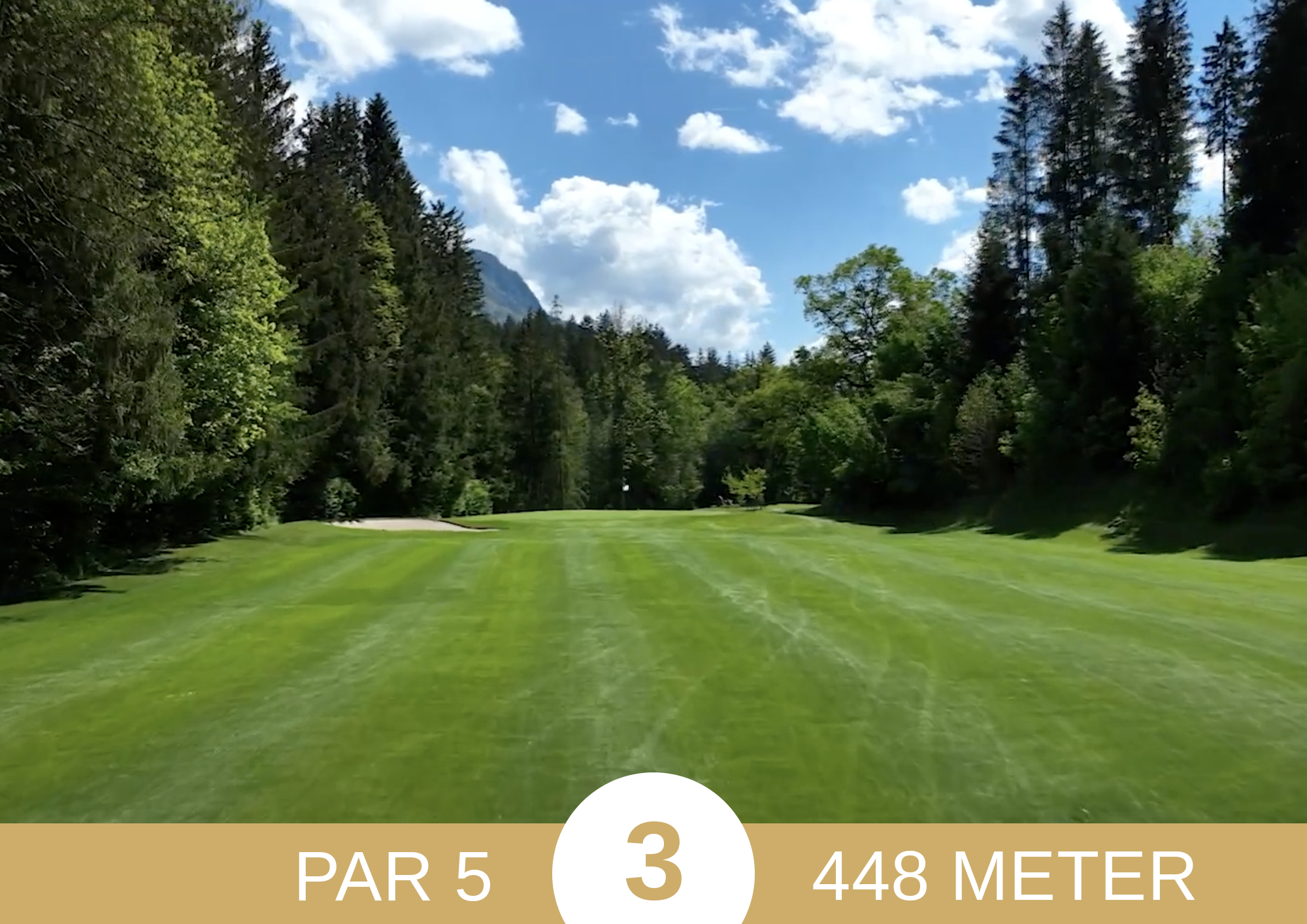Golf Loch 3 des Kaiserwinkl Golf Kössen - Lärchenhof