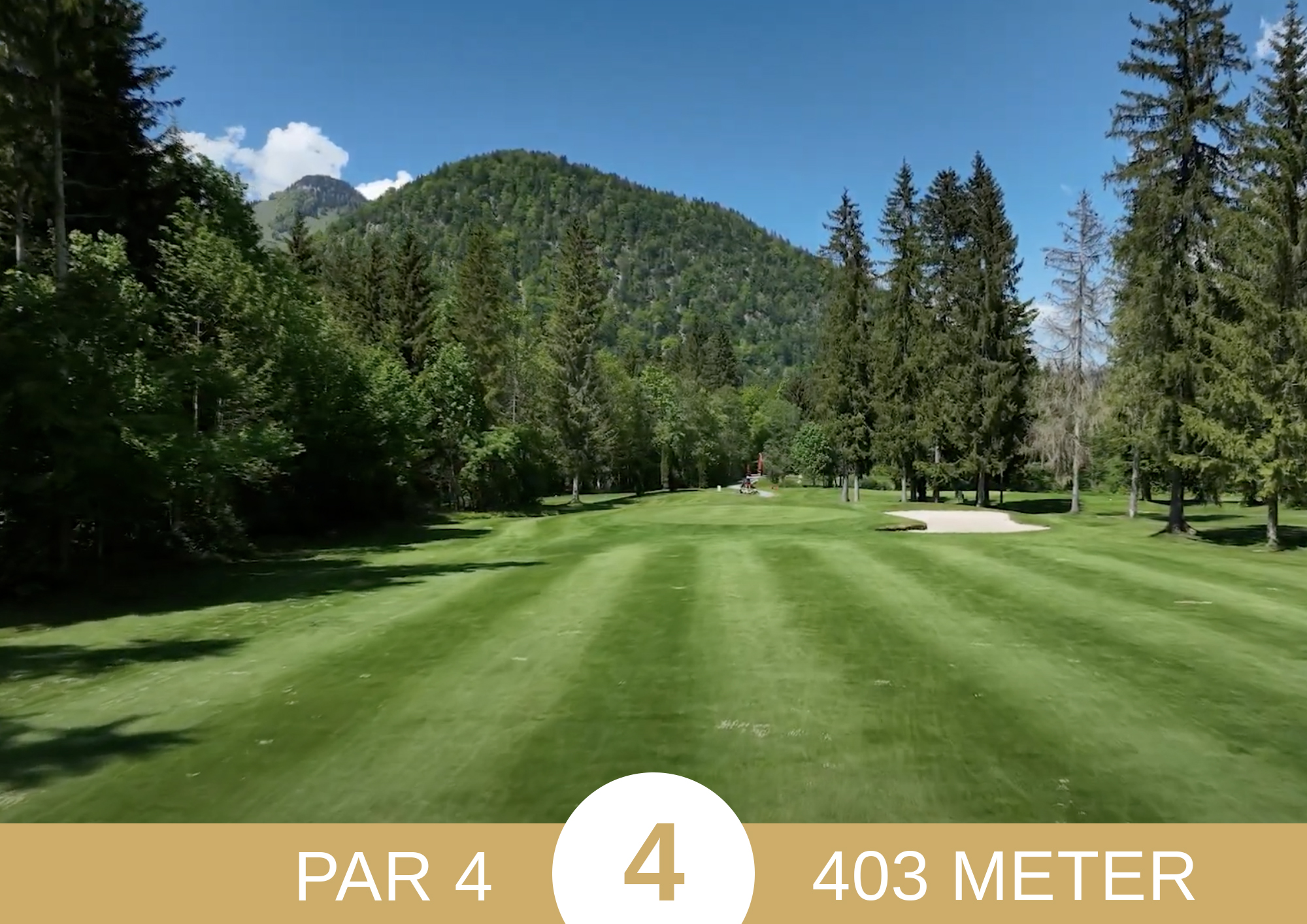 Golf Loch 4 des Kaiserwinkl Golf Kössen - Lärchenhof