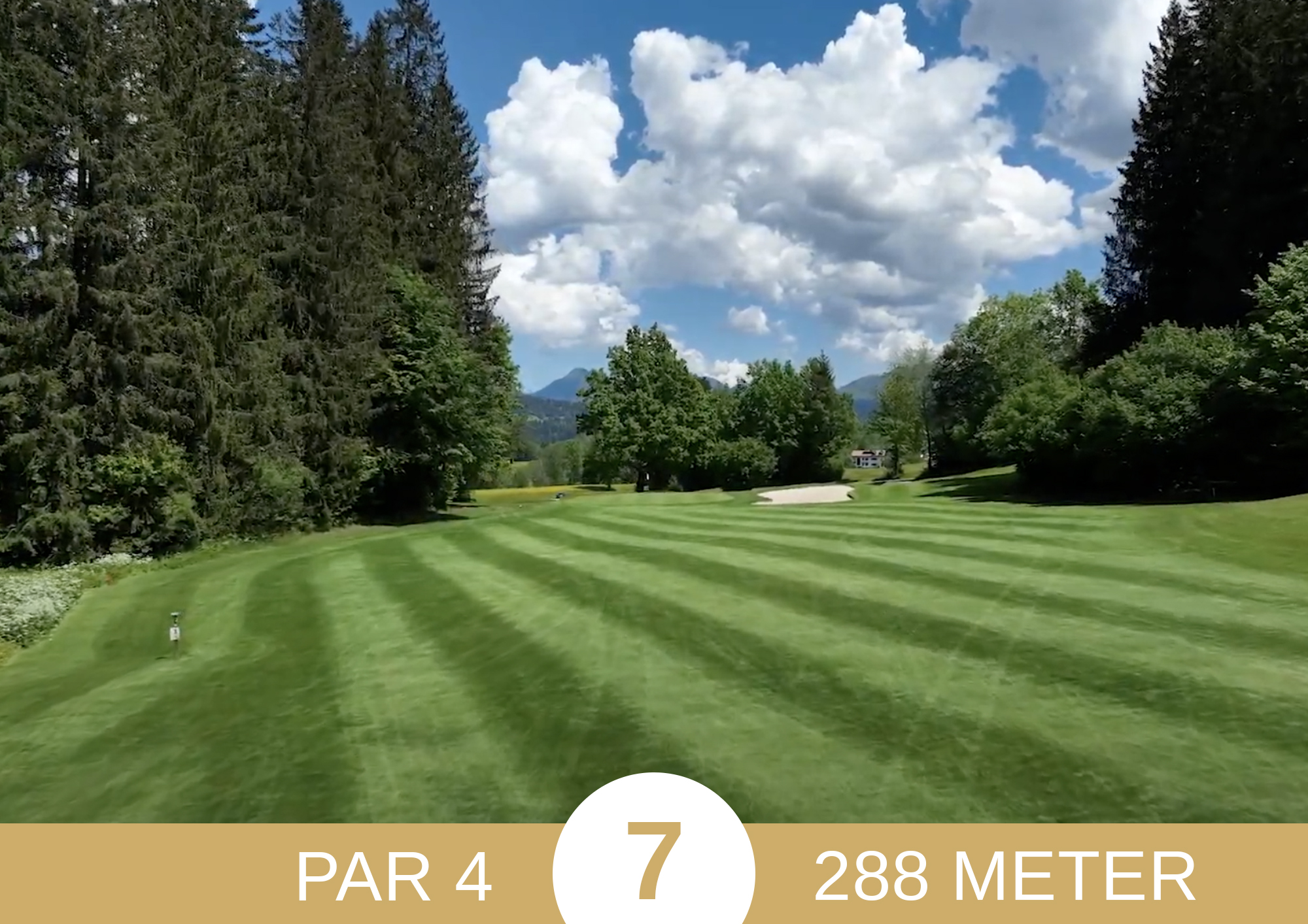 Golf Loch 7 des Kaiserwinkl Golf Kössen - Lärchenhof