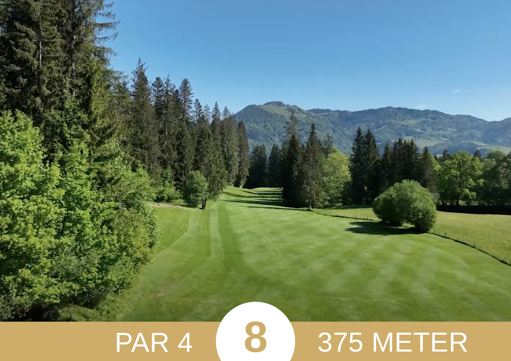 Golf Loch 8 des Kaiserwinkl Golf Kössen - Lärchenhof